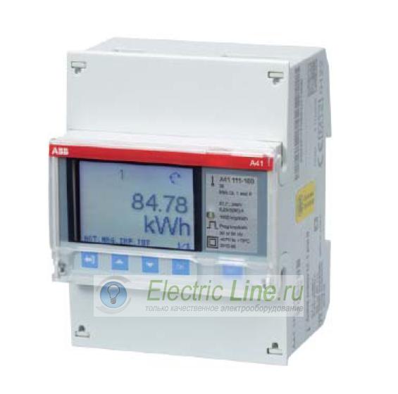 Счетчик ABB EQ-meters 1-фазный , 4-тарифный c тарификатором, трансформаторного включения 1(6)А  A42413-200