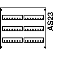 Панель для модульных устройств 2V00A 2ряда/3дин-рейки