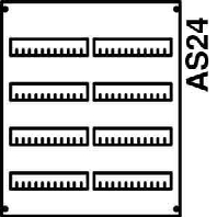 Панель для модульных устойств 2V0A 2ряда/4 дин-рейки